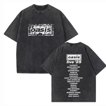 Oasis Live 25 Tour 2025 Cotton Shirts Fan Gift O-Neck Cotton Man Woman T-Shirts