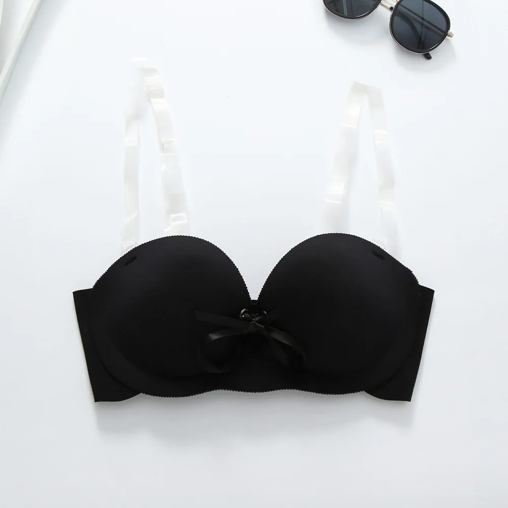 Inflatable Bra Without Shoulder Straps Invisible Without Slip Resistance Steel Ring Gathering Bra for Wedding Dress Suspenders