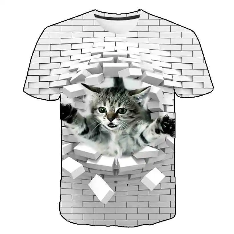 2022 New Personalized T-Shirt Animal cute cat Print oversized T-Shirt 3D boys girls t shirts Novelty summer Short Sleeve t shirt T-Shirts best of sale