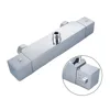 1 Pair Shower Temperature Control Handle Knob Square Silver ABS Plastic Chrome Thermostatic Handle Bathroom Taps Accessories 6