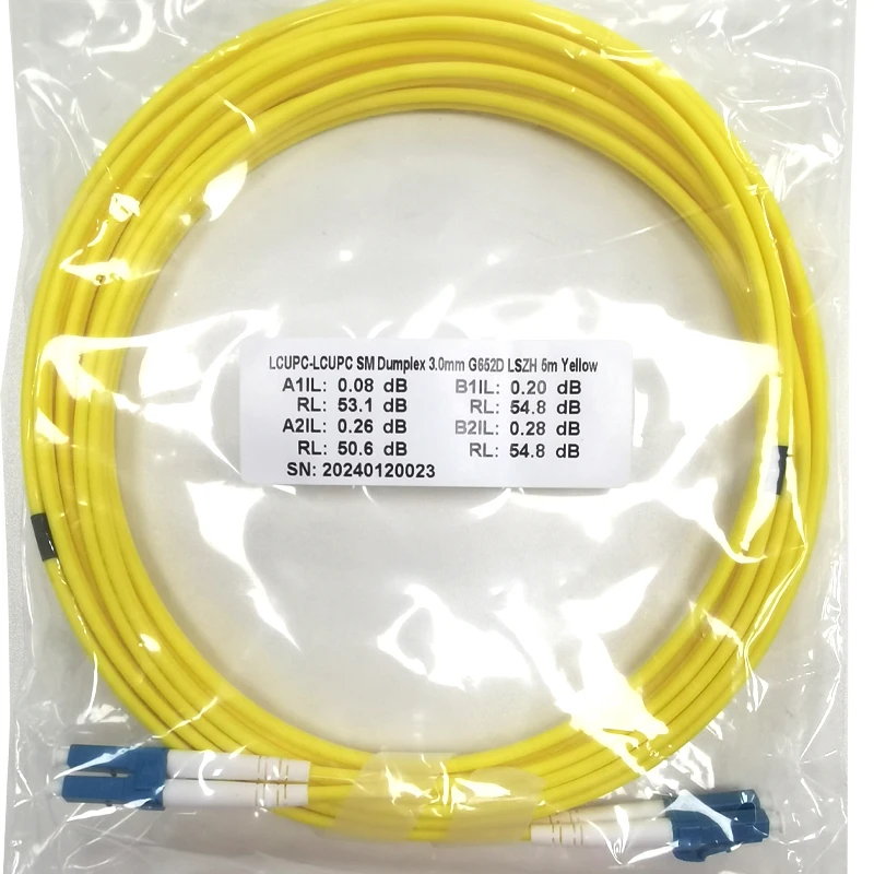 LC-LC UPC Fiber Optic Patch Cable G652LC Multimode Duplex 3.0mm FTTH Patch Cord Fiber Optic 1m/2m/3m/5m/10m Optical Jumper