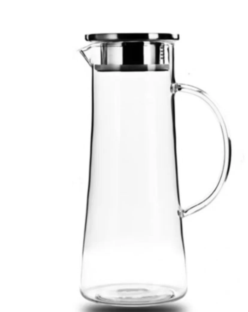 1500ml Transparent Glass Pitcher Hot/Cold Water Jug Kettle Juice Container Bottle Easy To Clean Heat Resistant