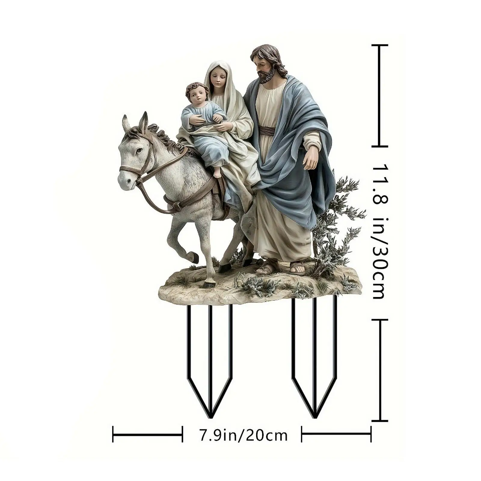 Holy Family Nativity Scene Christmas Decoration Stakes Patio Holidays Yard Party Decorative Creative Outside Ornament Yard Sign