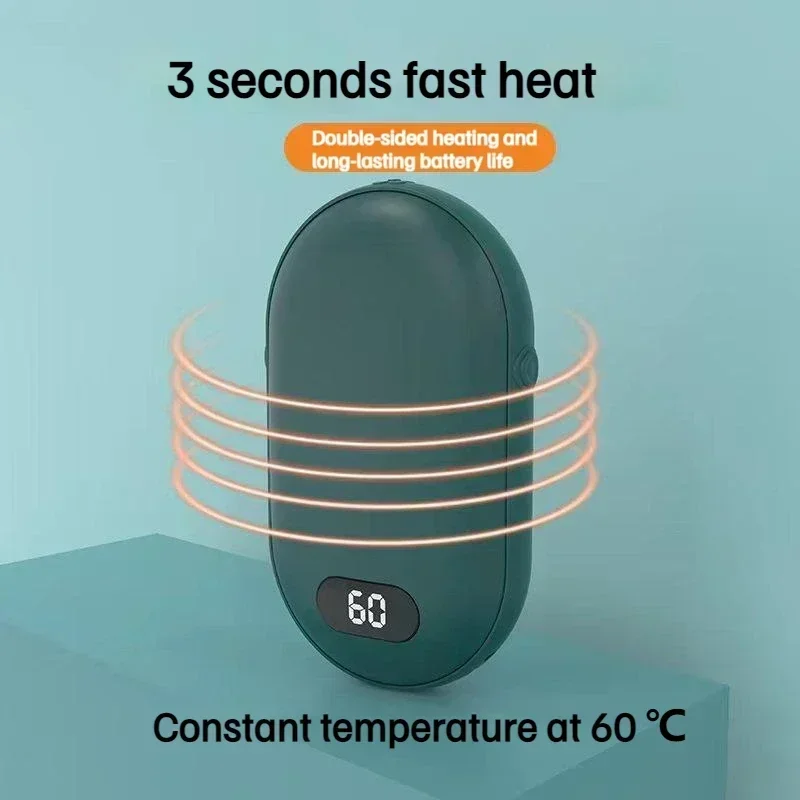 New Hand Warmer Power Bank 2in1 USB Rechargeable Winter Mini Hand Warmer Electric Heater Pocket high-capacity Winter Gift