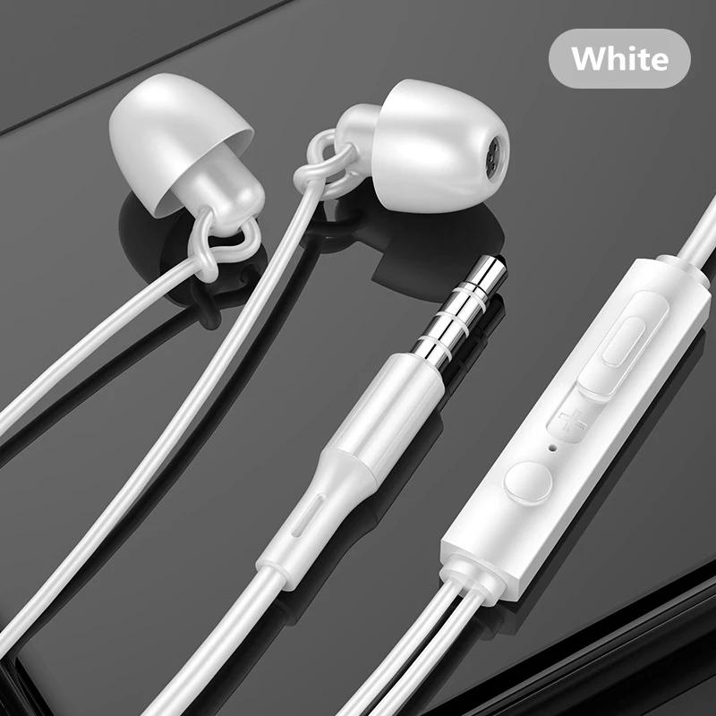 

Headphones In Ear Earbuds Wired Anti-noise Ultra-soft 3.5mm Mic Earphones Noise Cancelling for iPhone Sangsung Huawei Xiaomi