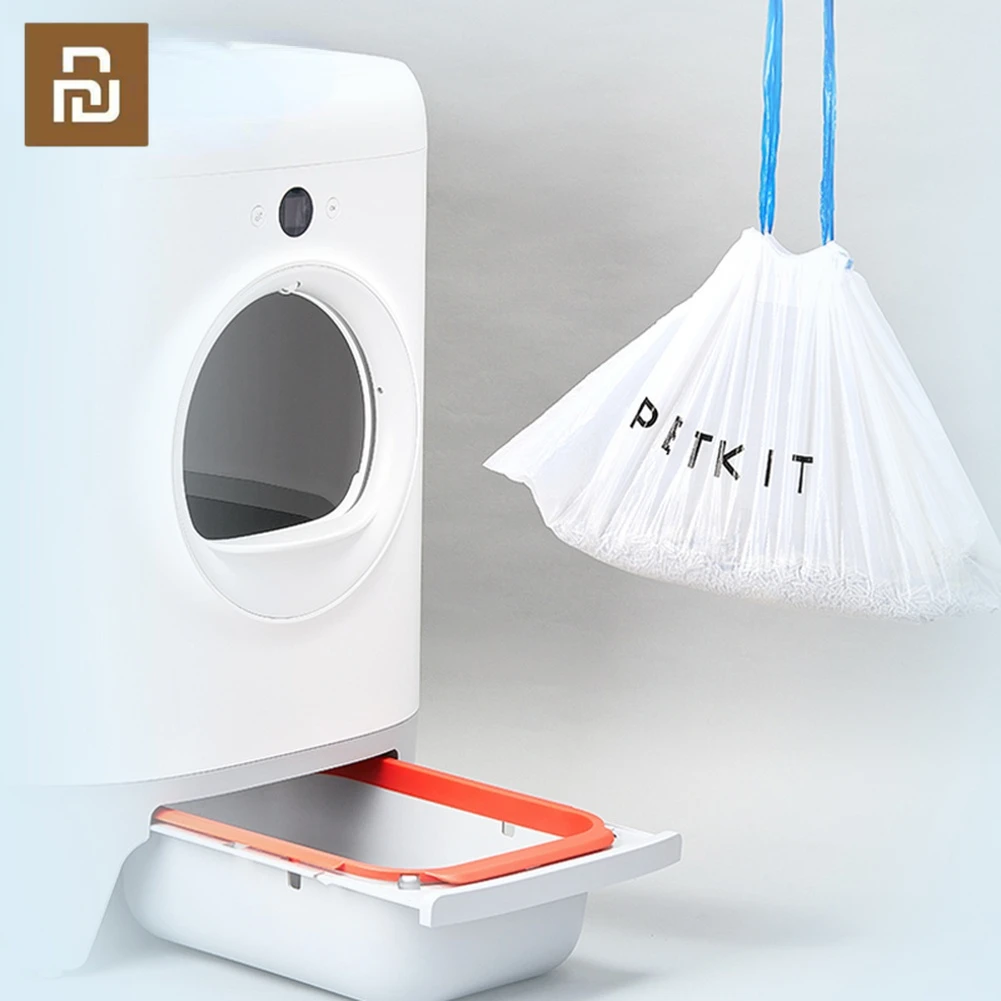 

Youpin Petkit Poop Bag Automatic Self Cleaning Cat Toilet Tray Box 2 Rollers Bags with Handle Hand Free Dirty for Litter Box Pan