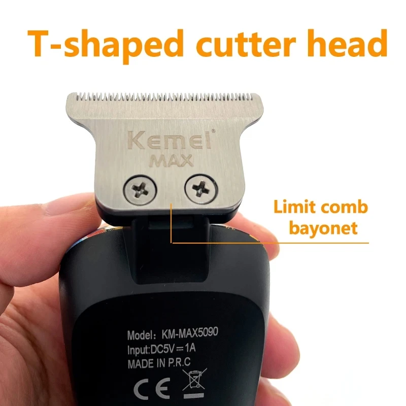 Kemei KM-MAX5090 Electric Hair Clipper Multifunctional Home Hair Trimmer Printing Graffiti Razor USB Men's Electric Shaver