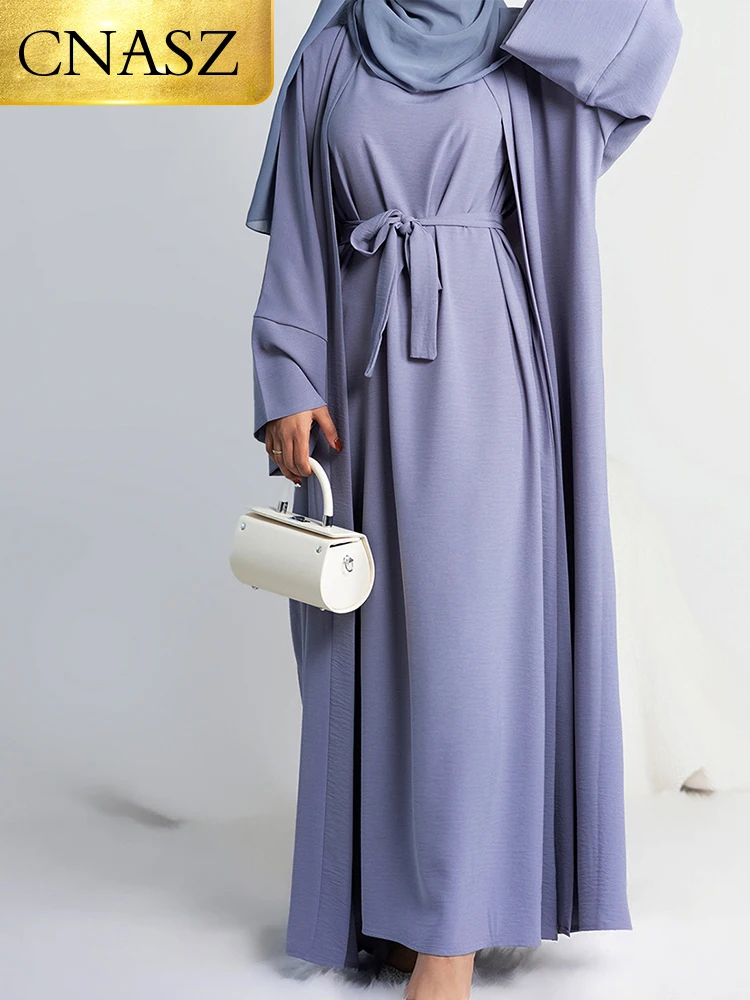 Abito da donna musulmano lungo abito musulmano senza hijab Medio Oriente Dubai Turchia Arab Islamico Ramadan Abito estivo da preghiera Abaya per le donne, Nero , S