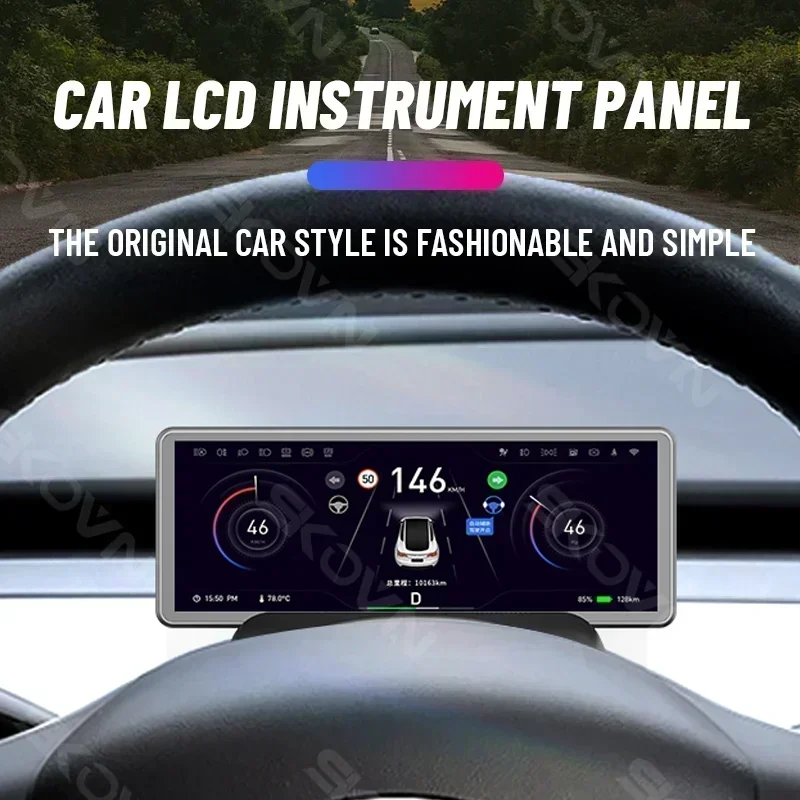 For Tesla Model 3 Y 6.86'' Carplay Hud Front Screen Dashboard Cluster  Instrument 5.16'' Heads Up Display Modification Accessory - AliExpress