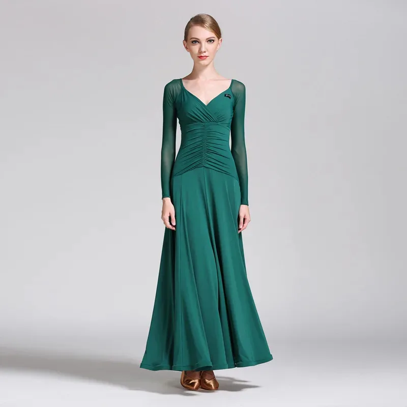 New Ballroom Dance Modern Dress Competition Performance Costumes Women National Standard Waltz Tango Practice Wear Spanish Dress