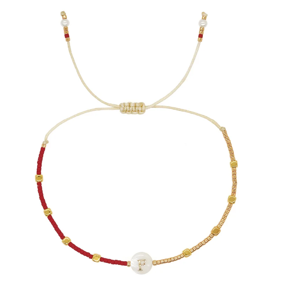 KKBEAD Muttertagsschmuck-Anfangsarmband, personalisierter Buchstabe, Miyuki-Perlen, Alphabet-Charm, Geschenk für Frau und Tochter – Detail 10