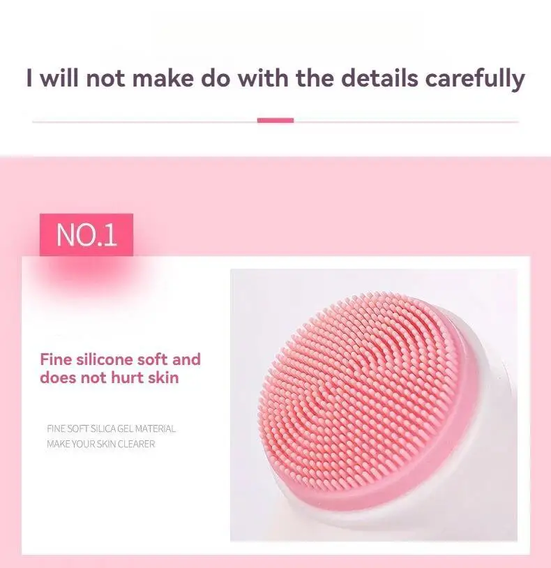 3D Manual Facial Cleansing Brush 2 in 1 Skin Care Face Brush SiliconeFacial Scrubber Dual Face Wash Brush Deep Pore Exfoliation