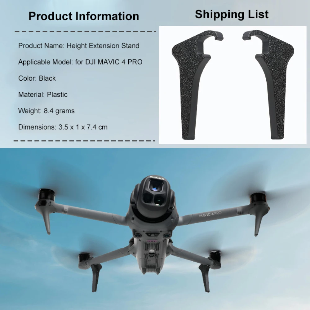 Extensiones De Aterrizaje XBERSTAR Para DJI Mavic 4 Pro - Patas Altas Extraíbles Rápidas