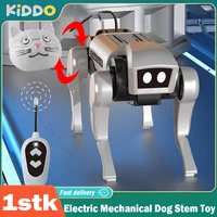 Electric Mechanical Dog RC Robot Solar Children Educational Assembly Tech DIY Puzzle Toy Bionic Smart Robot Dog Toys Gifts 1