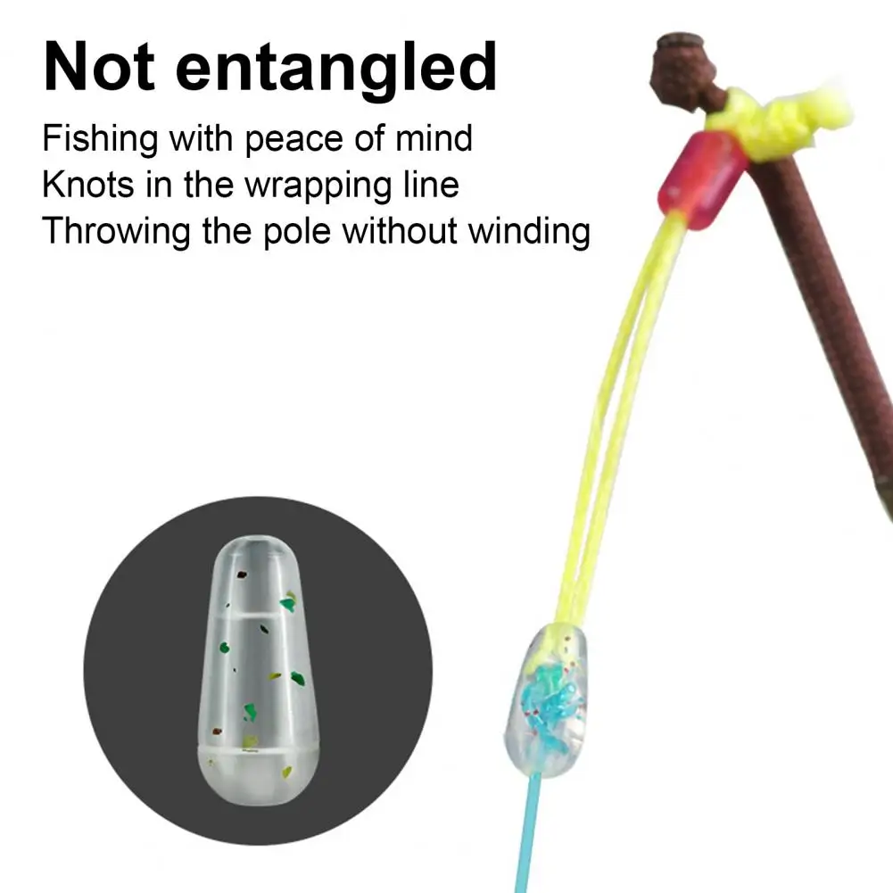 Fishing Line Fishing Rope 50Pcs Fish Rod Connect Line Improve Pull Force Pole Tip Rope Rod Tip Line Knot Angling Space Bean Knot Fishing Supplies