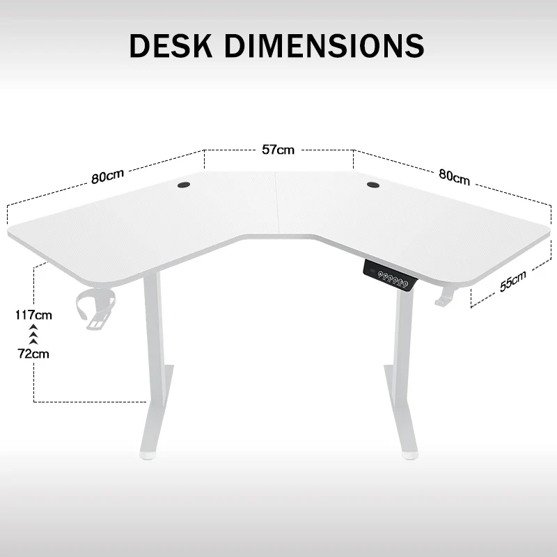Г-подібний офісний стіл, електричний регульований по висоті стоячий стіл, кутовий комп’ютерний стіл, ігровий робочий стіл для домашнього офісу