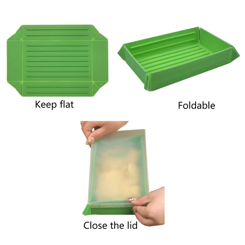 

Dropship Silicone Collapsible Bowl Lunch Box with Lids Expandable Food Storage Containers
