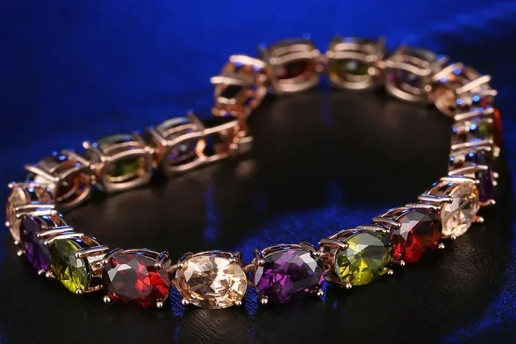 High Quality Rose Gold Color Mona Lisa Zircon Bracelet for Women Crystal from Austrian CZ Stones Special Store 4