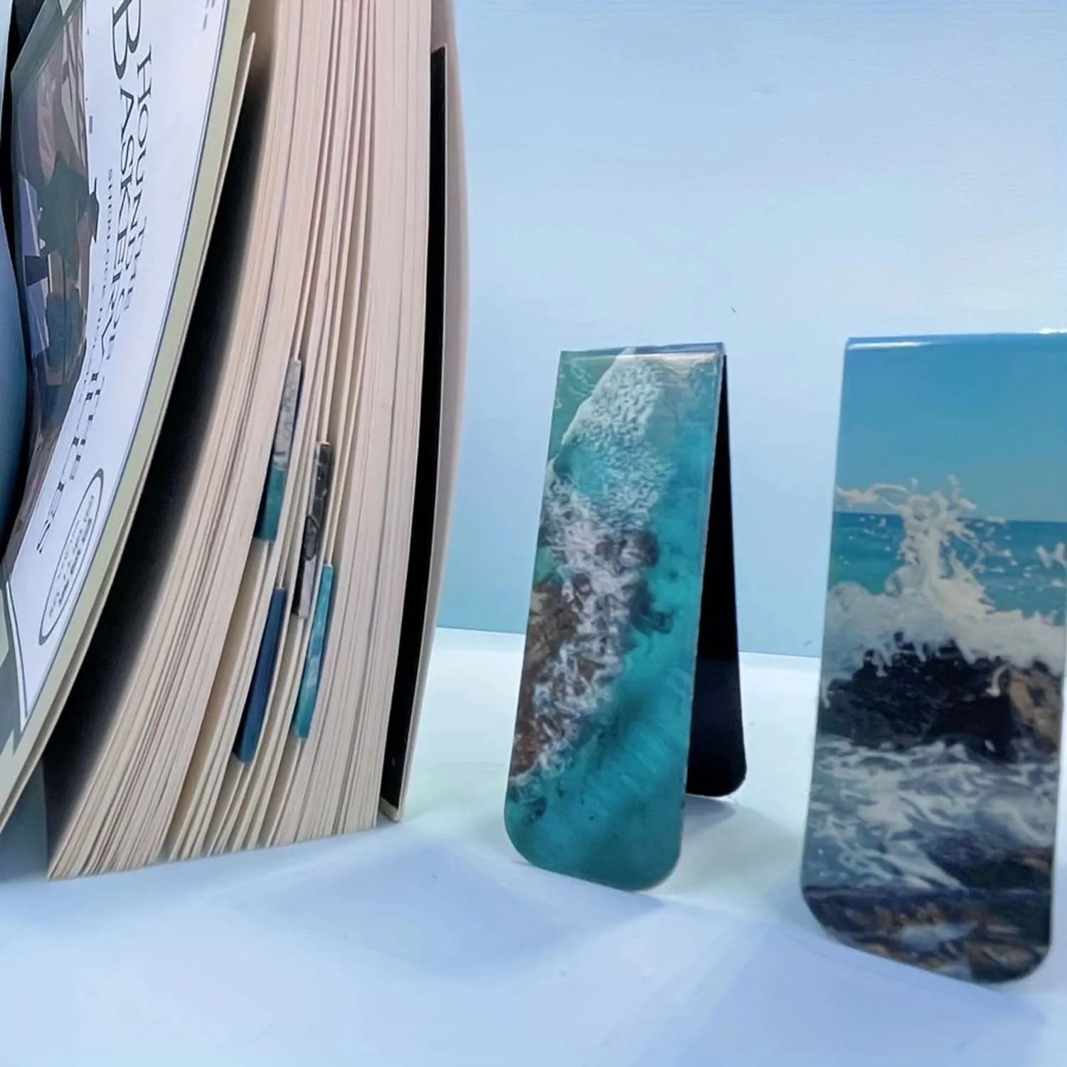 24pcs Magnetic Bookmarks Assorted Ocean Bookmark Magnetic Page Markers Page Clips For Women Students Teachers Magnetic Bookmark Bookmarks Stationery Supplies