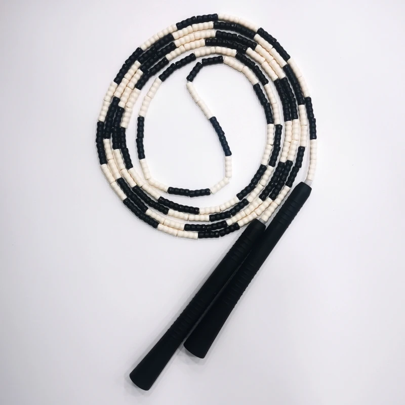 NEVERTOOLATE 19cm long PP handle Soft PVC beads 300cm 3m skip jump rope freestyle tricks crossfit no tangle fitness 3