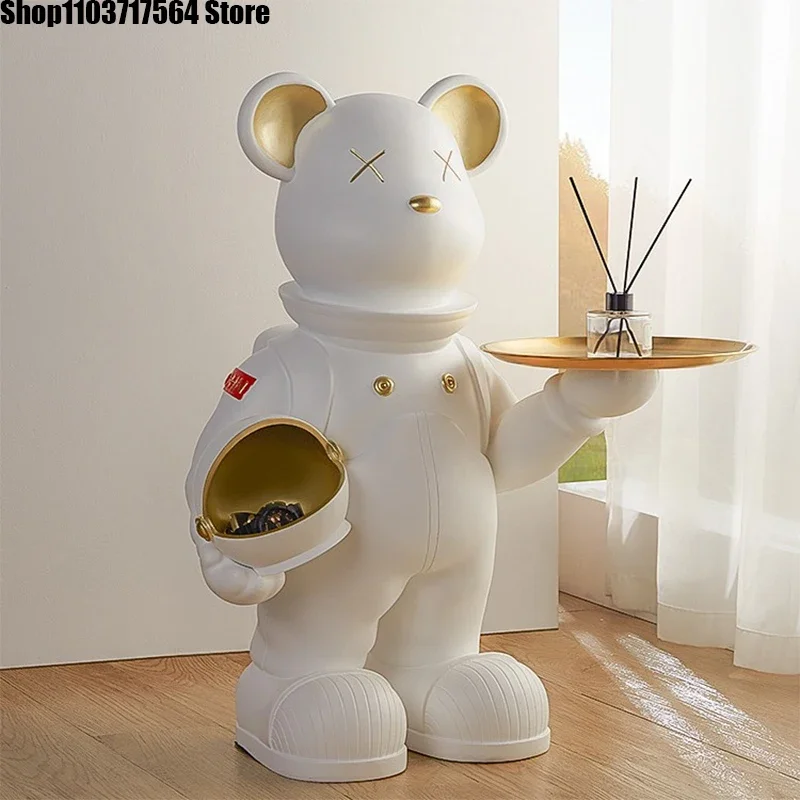 

Net red landing space violent bear resin crafts decoration living room modern home tray decoration