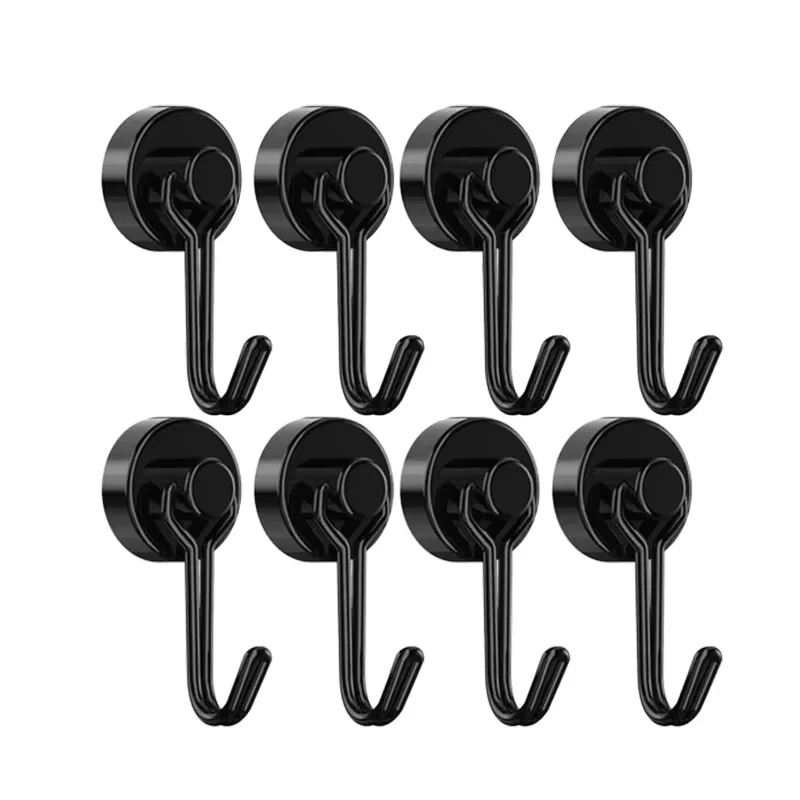 Magnetic Swivel Hooks – Heavy Duty 360° Rotating No-Drill Hangers
