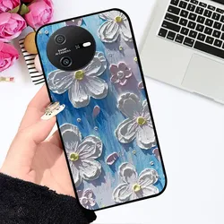Floral Cartoon Silicone Soft TPU Phone Bumper Cover - Blackview Oscal Series for Oscal Tiger 12 (THR01LDH)
