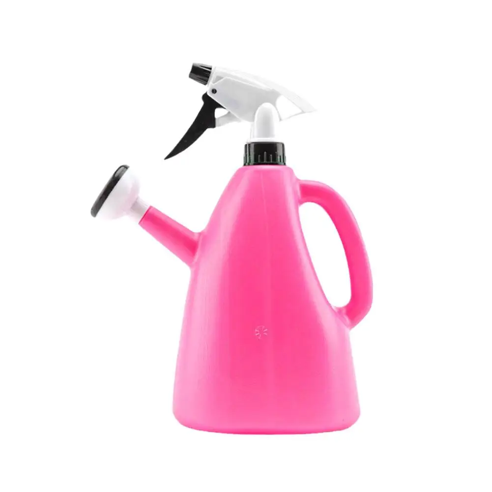 Watering Can 2 In 1 Adjustable 1L Plastic Watering Can Indoor Gardens Pressure Spray Kettle PP Resin Plants Watering Can pin M2X2