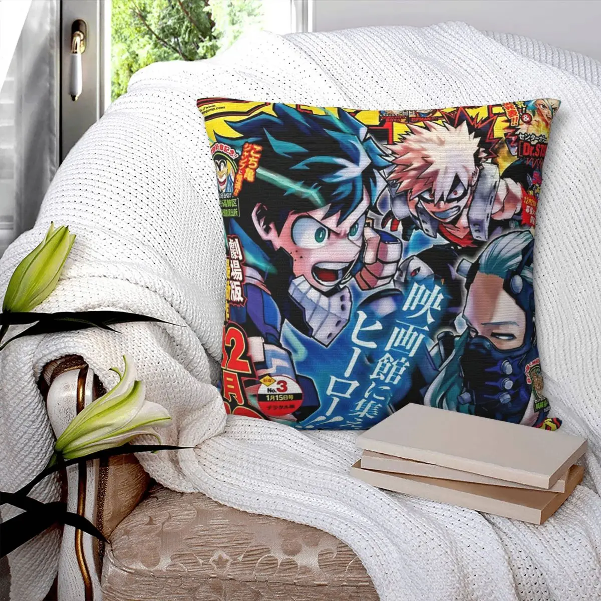 

Shonen Jump Bakugou & Deku VS Nine Pillowcase Printed Cushion Cover Sofa Waist Pillow Pillow Cover
