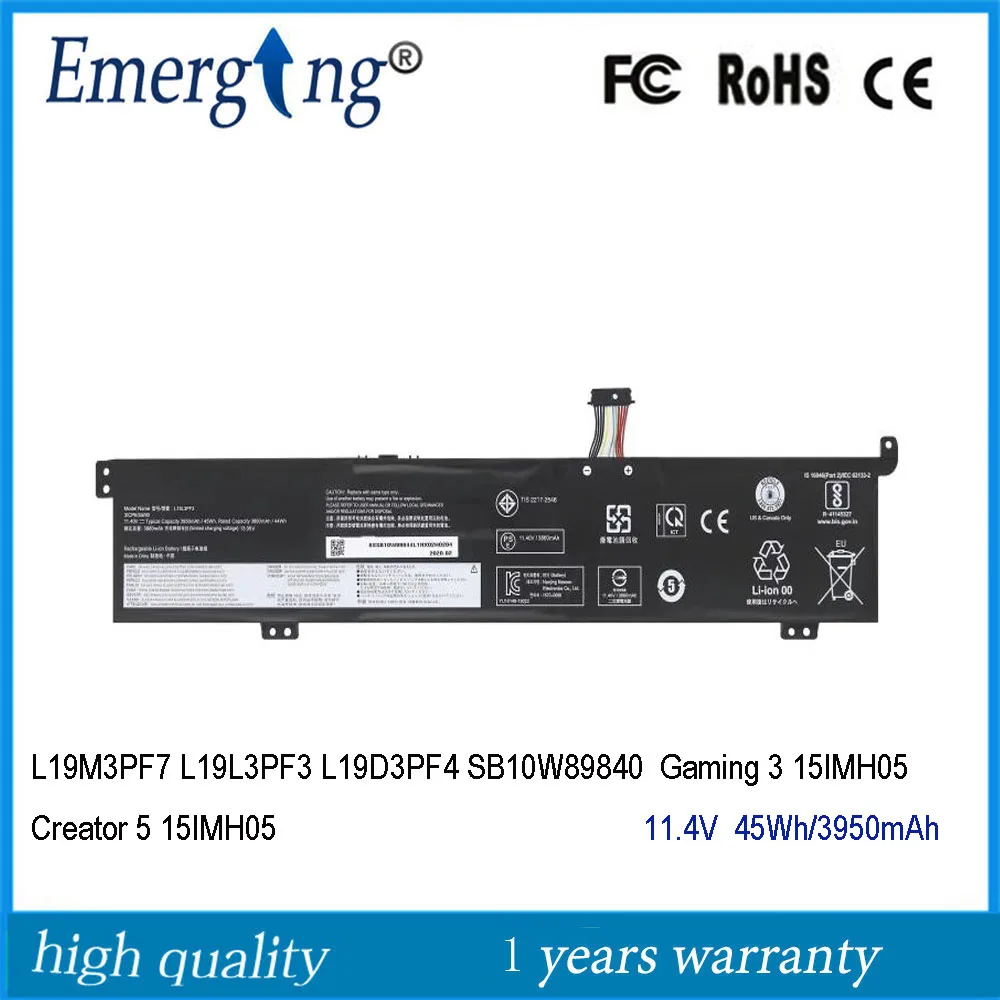 Batteria Per Laptop 11.4V 45Wh Muslimexmuslimah Per Lenovo Ideapad L350 Gaming 3 15 Imh05 Creator 5 15 Imh05 3-15Arh05 Tipo