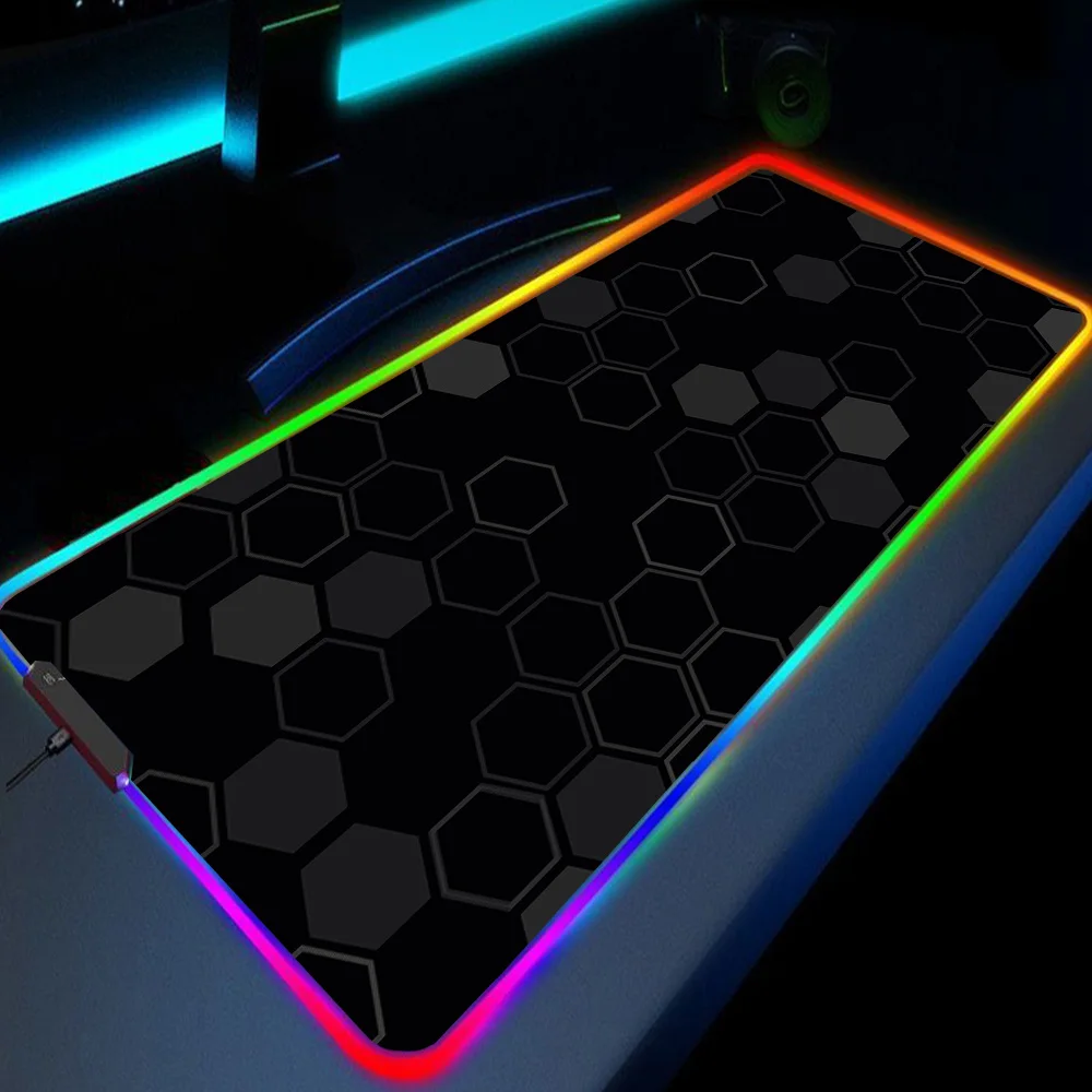 

Black Mouse Pad RGB LED Computer Mat 120x60 Pc Gamer Mousepad 90x40 Keyboard Support Mouse Carpet 800x300 Mause Pad Gaming Table