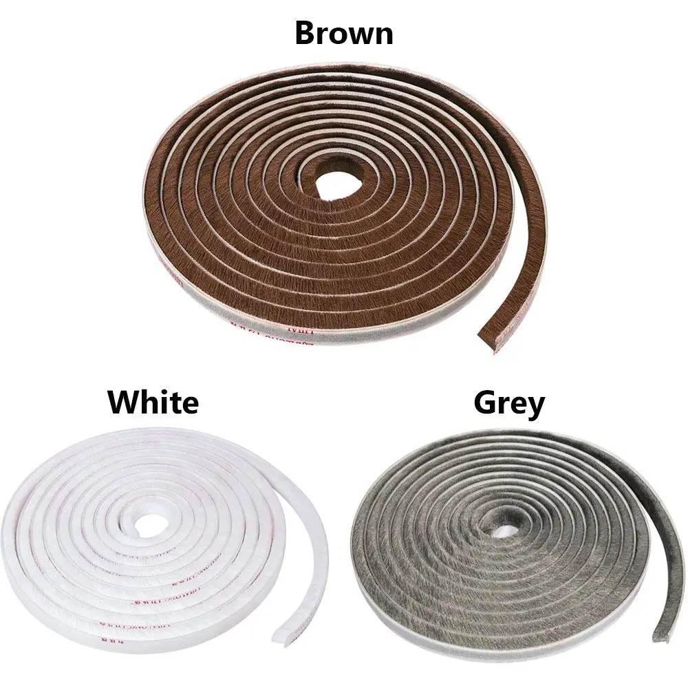 Brush Windproof Tape Sealing Strip Pile Weatherstrip Self Adhesive Door And Window Seal 5m door seal strip,sealing strip tape,window seal strip,sealing tape,sealing strip,rubber door weatherstripping,door weatherstripping