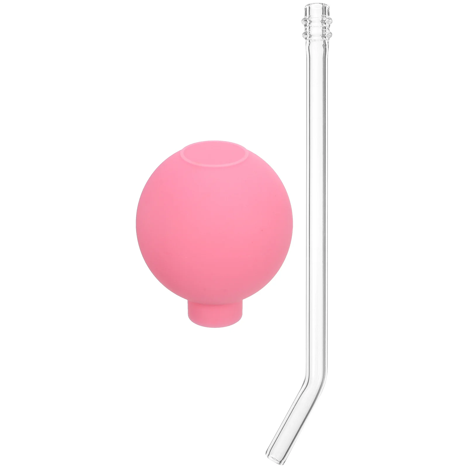 

Curved Manual Glass Oral Tube Tonsil Stone Remover (pink 15° Angle) Tonsils Stones for Mouth Cleaning Aldult Tool Long