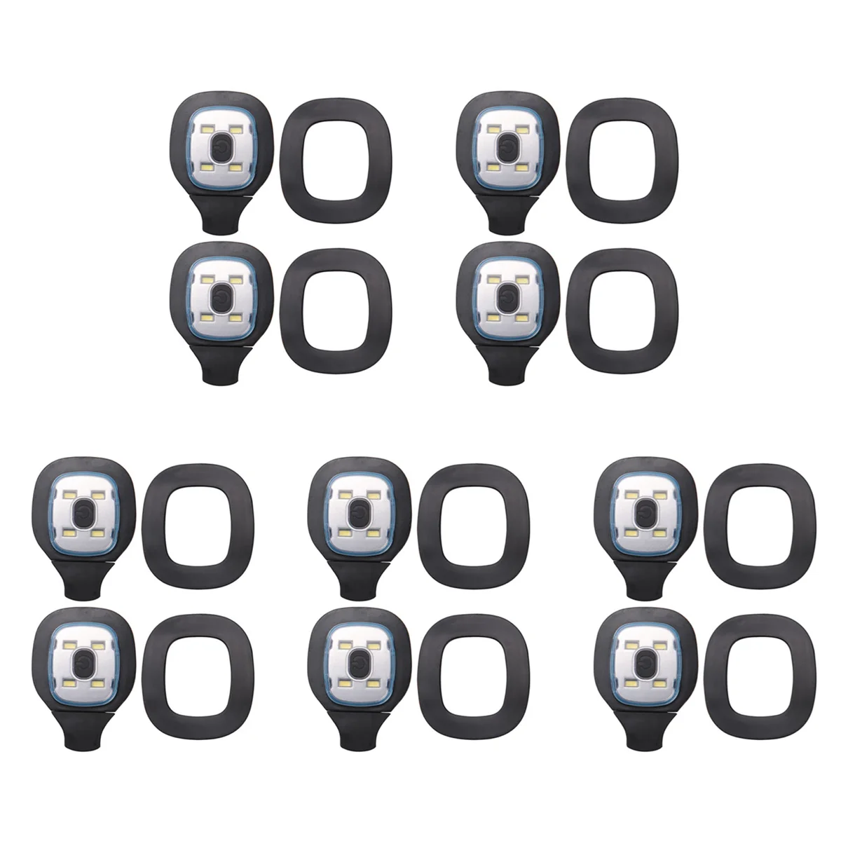 BAAU 10Pcs USB Rechargeable Light for LED Beanie Hat,Replaceable Headlamp Cap DIY Hat Light for Men and Women