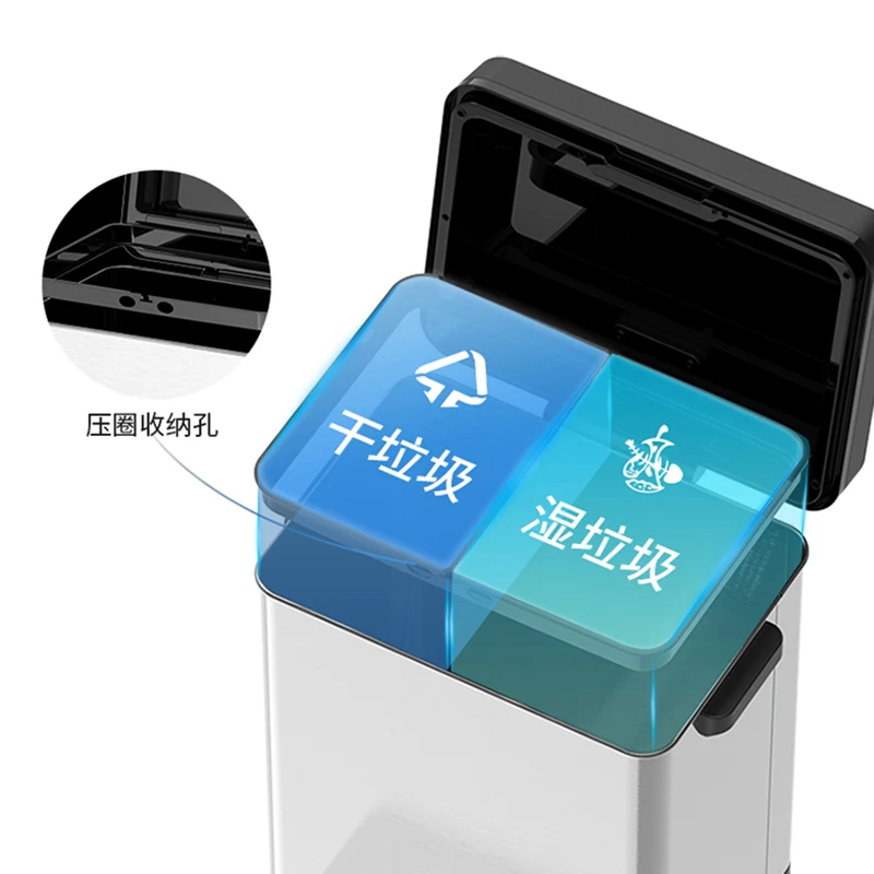 스마트 고급 쓰레기통, 고급 디자인 책상 쓰레기통, 크리에이티브 웨이스트 게이트 쓰레기통, 주방 장식, ZLXP