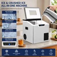 Machine à glaçons ZBS-20 2-en-1 pour glace pilée et glaçons carrés, écran LCD clair, production de 30-40 kg/jour, pour la maison et les cafés 4