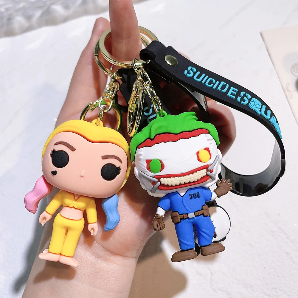 FunkoPop！KEY CHAIN JOKER HARLEYQUINN Pop Pocket Keychain The Joker and Harley Quinn 2016 DC