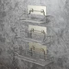 Stainless Steel Bathroom Storage Shower Shelf Punch-Free Kitchen Toilet Wall Hanging Rack Organizer  Bathroom Corner Shelves Set 1