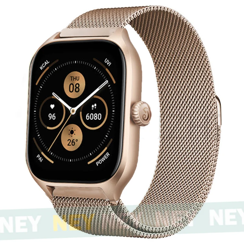 Milanese Loop Metal Bracelet for Smartwatches - Adjustable 20mm/22mm Strap