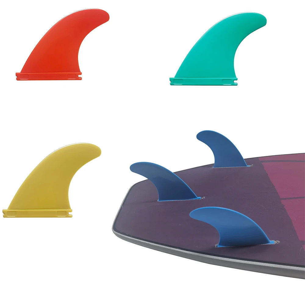 UPSURF FUTURE Plastic Surfboard Fins Nylon Tri Surfing Fins Hight Quality Single Tabs Fins Red/Blue/Green/Yellow Funboard Fins upsurf future plastic surfboard fins nylon tri surfing fins hight quality single tabs fins red blue green yellow funboard fins