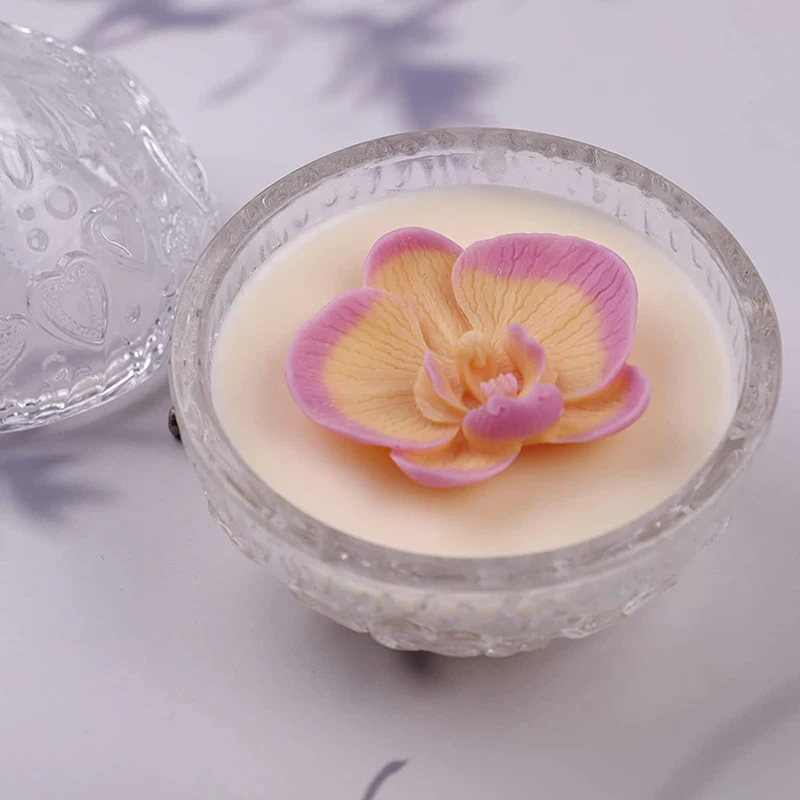 Phalaenopsis Scented Candle Silicone Mold Flower Resin Flower Candle Mold Phalaenopsis Silicone for Resin Decoration