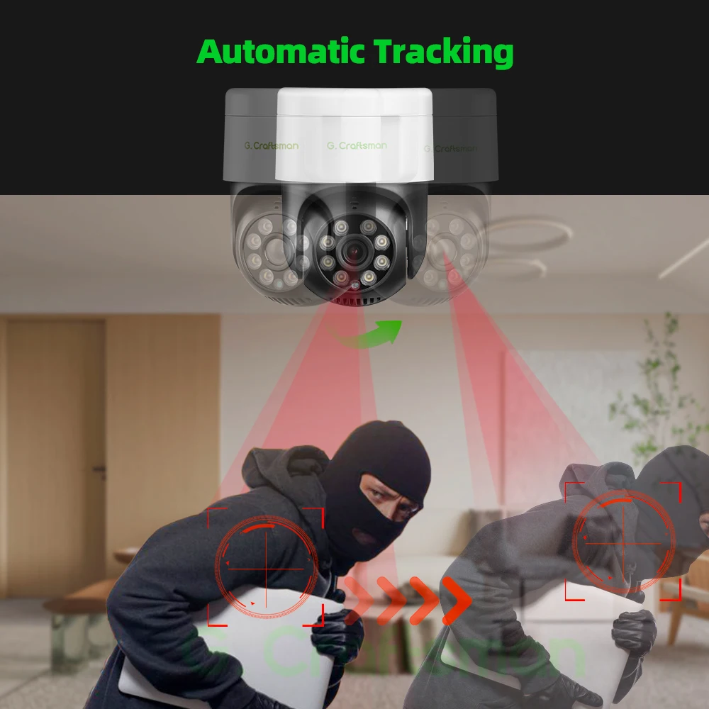 XMeye 8MP POE IP Camera System KIT PT Humanoid Tracking Onvif CCTV Video Surveillance Security Intelligent Alarm G.Craftsman