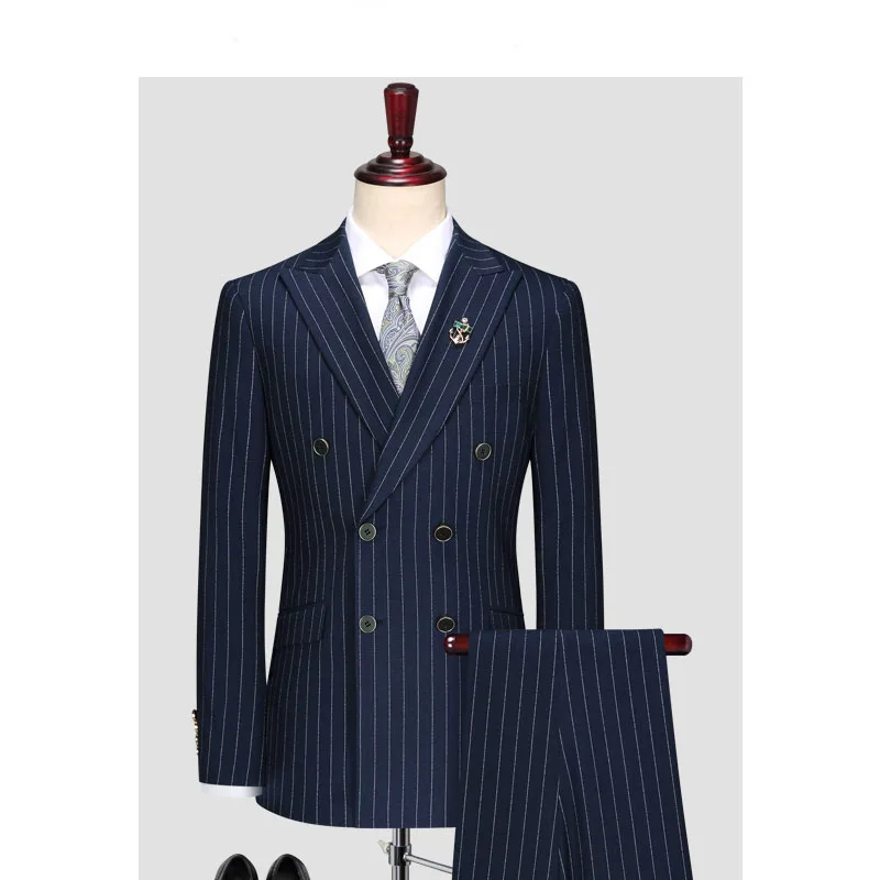 Tanie Custom Made Groom suknia ślubna marynarka garnitury spodnie wysokie formalne sklep