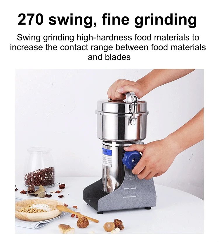 600g traditionelle chinesische Medizin Pulver isierer multifunktion ale kleine elektrische Super fein schleif maschine für Haushalt grob – Detail 6