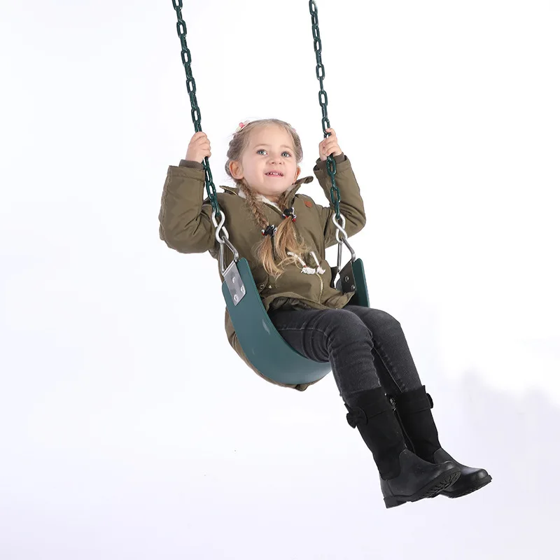 Kids Replacable Adjustable Shockproof Curved Board Swing Hanging Seat for Playground Garden Yard Indoor Outdoor Toys