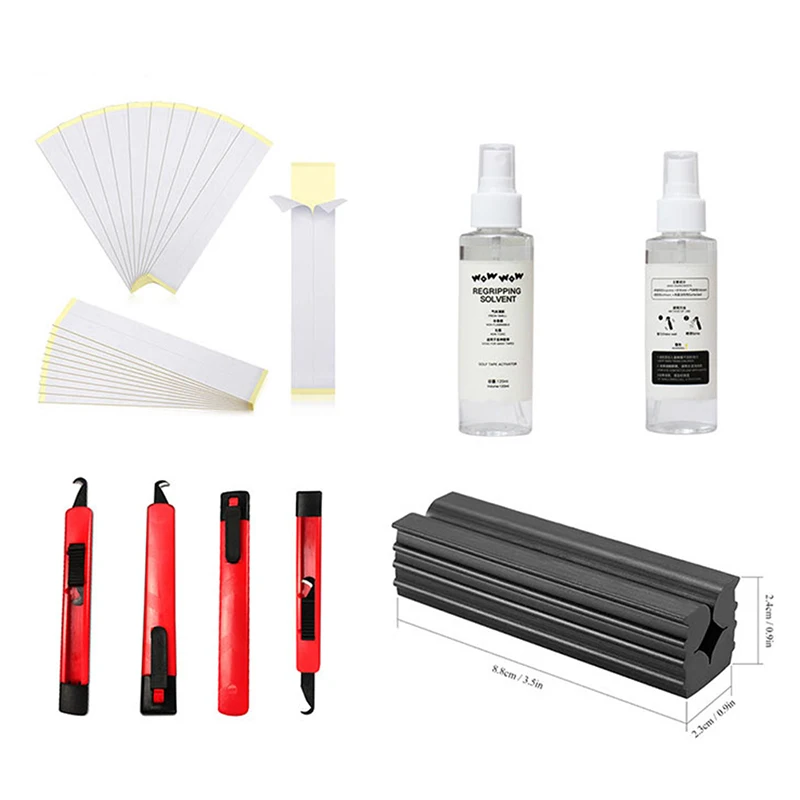 Kit Completo Per Re-gripping Mazze Da Golf – 15 Nastri, Solvente, Lama, Morsa E Raschietto