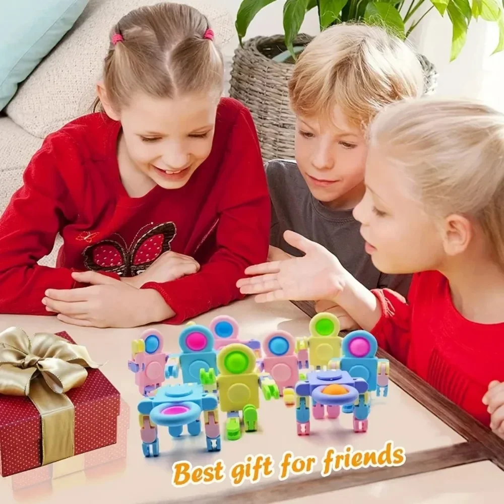 Fidget Spinners Party Favors Sensory Fidget Toys Deformable Chain Stress Relief Birthday Gifts for Kids juguetes para adulltos 5