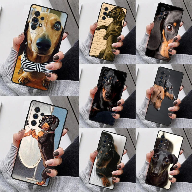 Cute Teckel Dackel Bassotto Custodie Per Cani Funda Per Samsung Galaxy A13 A53 A73 A12 A22 A32 A52 A51 A71 A80 A91 Coque
