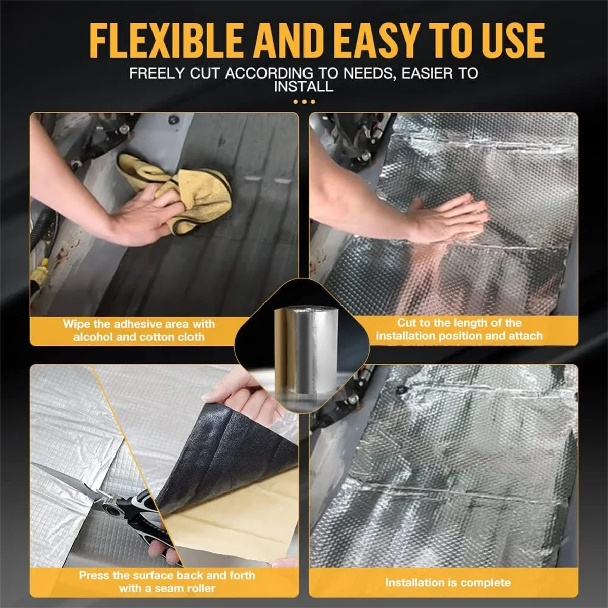 Car Heat Insulation Mat Sound Deadener Heat Insulation Mat Car Sound Proofing Hood Pad Damping Sheet