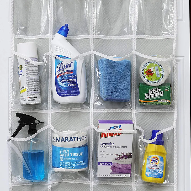 24 Grid Shoes Organizer Rack shoe rack shoe organizer For Room Over Door Hanging Storage Holder Rack Bedroom Closets Shoes Wall-mounted Storage Bag